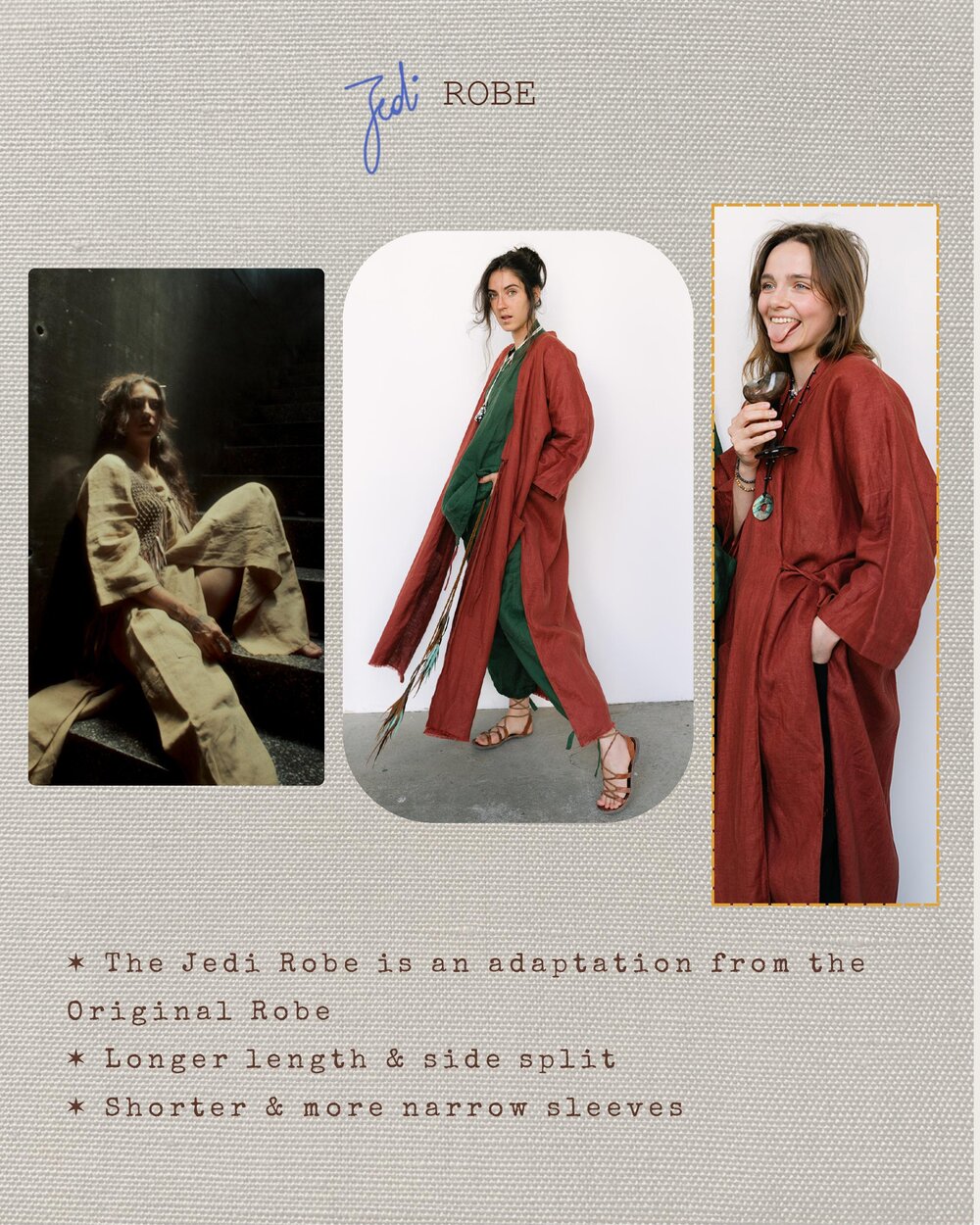 The Jedi Robe — longer, side split