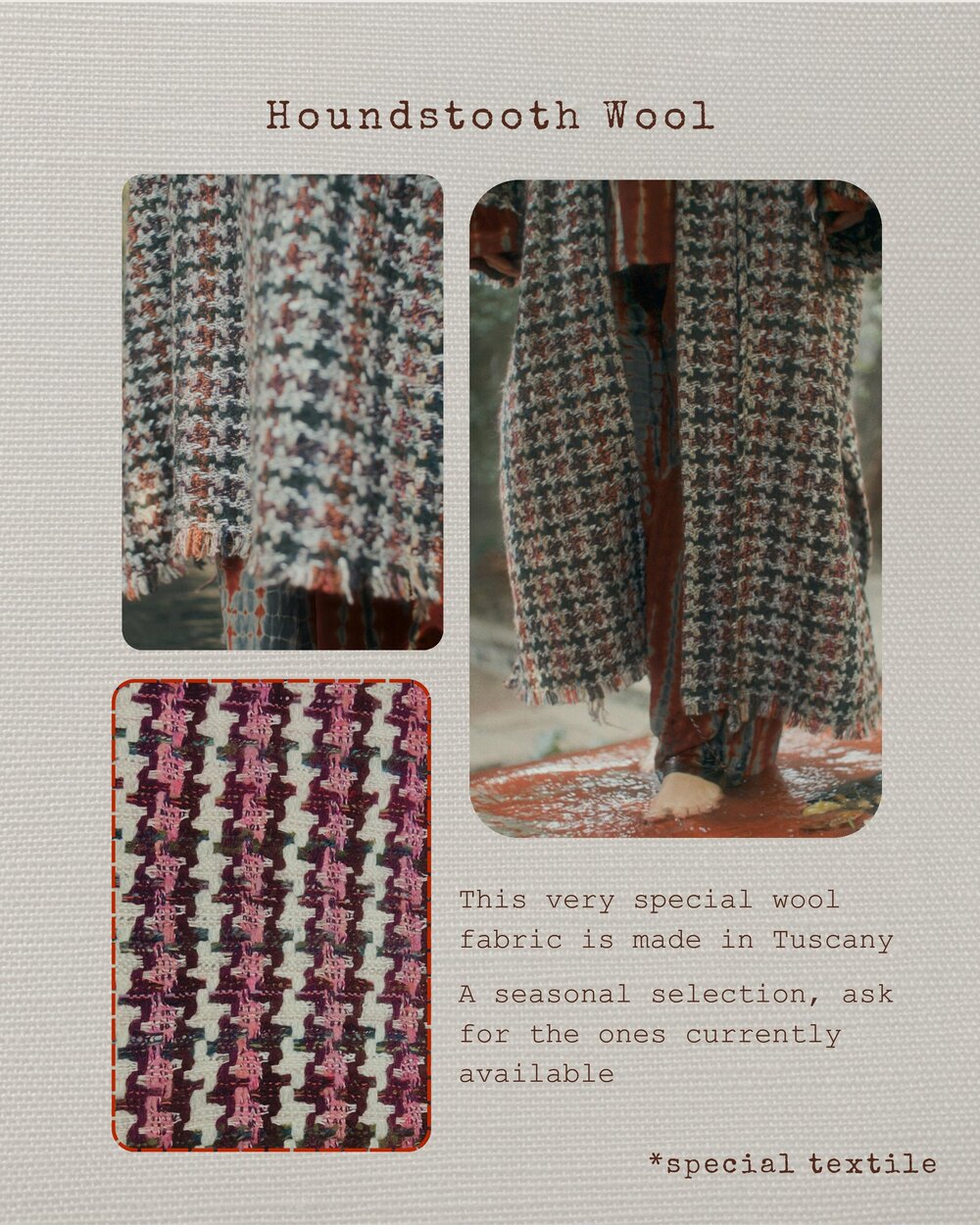 Houndstooth wool from Tuscany